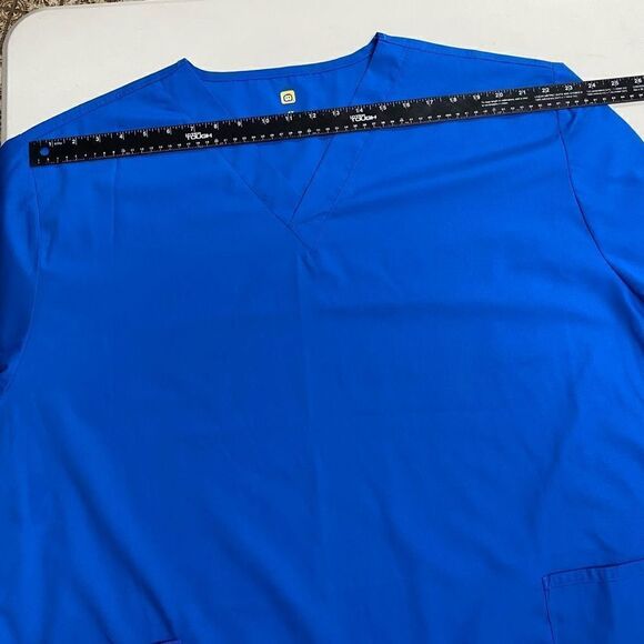 WONDER WINK Men’s Scrubs Top Blue Size 4X New With Tags - Picture 8 of 11